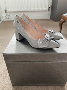 Patent Leather Court Heels Grey for 