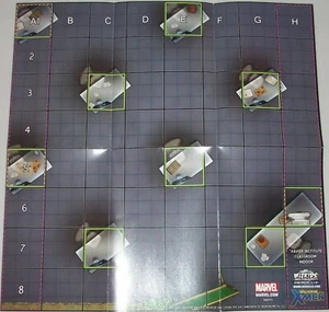 XAVIER INSTITUTE CLASSROOM / NOVA ROMA BUILDING Wolverine X-Men & HeroClix MAP - Picture 1 of 2