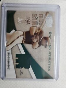 2004 Leaf Certified Reggie Jackson Fabric of the Game Relic 15/47 Athletics A's