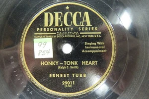 Ernest Tubb - DECCA 29011 - Honkey-Tonk Heart & I'm Not Looking for an Angel - Picture 1 of 2