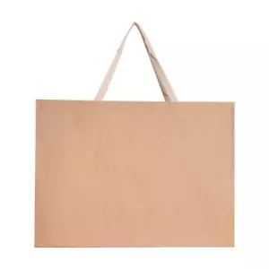 6 Jumbo Durable Natural Brown Paper Bags Extra Large Size Gift Bags for Events - Picture 1 of 9