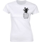 Pineapple Pocket Logo Tropical Aloha Summer Party Shirt Women's T-shirt Tee