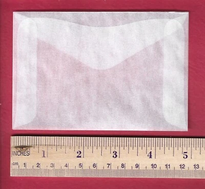 100 Sobres Glassine CALIDAD JBM #4 3 1/4" X 4 7/8" Solapa en V Hechos en EE. UU. Foto 1 de 2