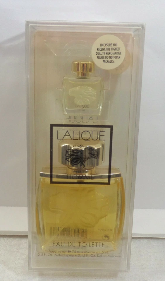 RARO Lalique Pour Homme Lion Juego de Regalo de 2 piezas 75 ml y 4,5 ml EDT Spray para Hombres Nuevo en Caja Foto 1 de 4