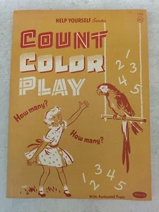 Count Color Play, Help yourself Series, Vintage 1954 workbook Whitman - Picture 1 of 5