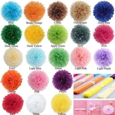Tissue Pom Pom Paper Flower, For Birthday Party Baby Shower Wedding - 16" -10 Pk - Image 1 of 4