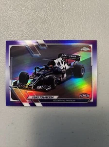 2021 Topps Chrome Formula 1 Purple Refractor #109 Yuki Tsunoda /399 Rookie RC - Picture 1 of 3
