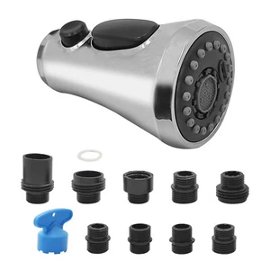 Pull Down Brausekopf für Küchenarmatur, 3 Funktionen Sprühdüse mit 9 Adaptern - Bild 1 von 5