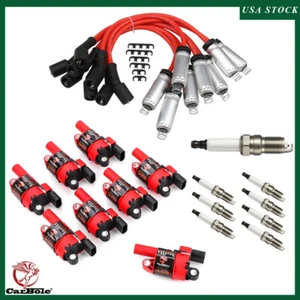 8Pack Ignition Coil and Spark Plug+ Wire For GMC Chevy Silverado 1500 Tahoe 5.3L - Picture 1 of 23