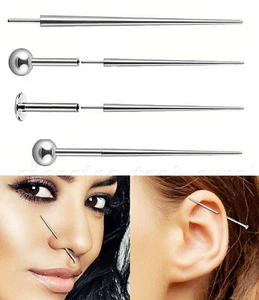 Threadless Pin Taper for Labret Barbell Stud Piercing for Nose Stud Helix Tragus - Picture 1 of 6