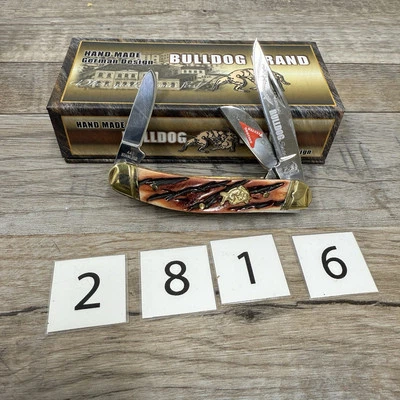 Navaja de bolsillo marca Bulldog Brindle Bone Sowbelly. Foto 1 de 4