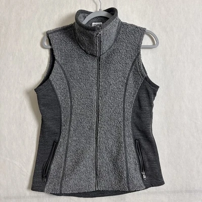 Chaleco de mujer Kuhl talla mediana gris lana peluche polar cremallera completa Foto 1 de 4