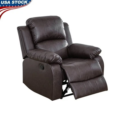 Silla reclinable manual sofá de cine en casa sillón reclinable para sala de estar NUEVO Foto 1 de 4