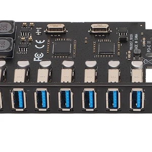 Pcie To Usb 3.0 Expansion Card 5Gbps High Speed 4A Power Supply Via Chip P DE - Bild 1 von 22
