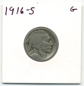 US. Cinco centavos. Búfalo. 1916-S Bueno  - Imagen 1 de 2