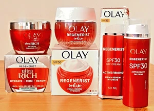 Olay Regenerist Day Creams 3 x 50ml Ultra Rich, Firming, Renew, Hydrate SPF30 - Picture 1 of 5