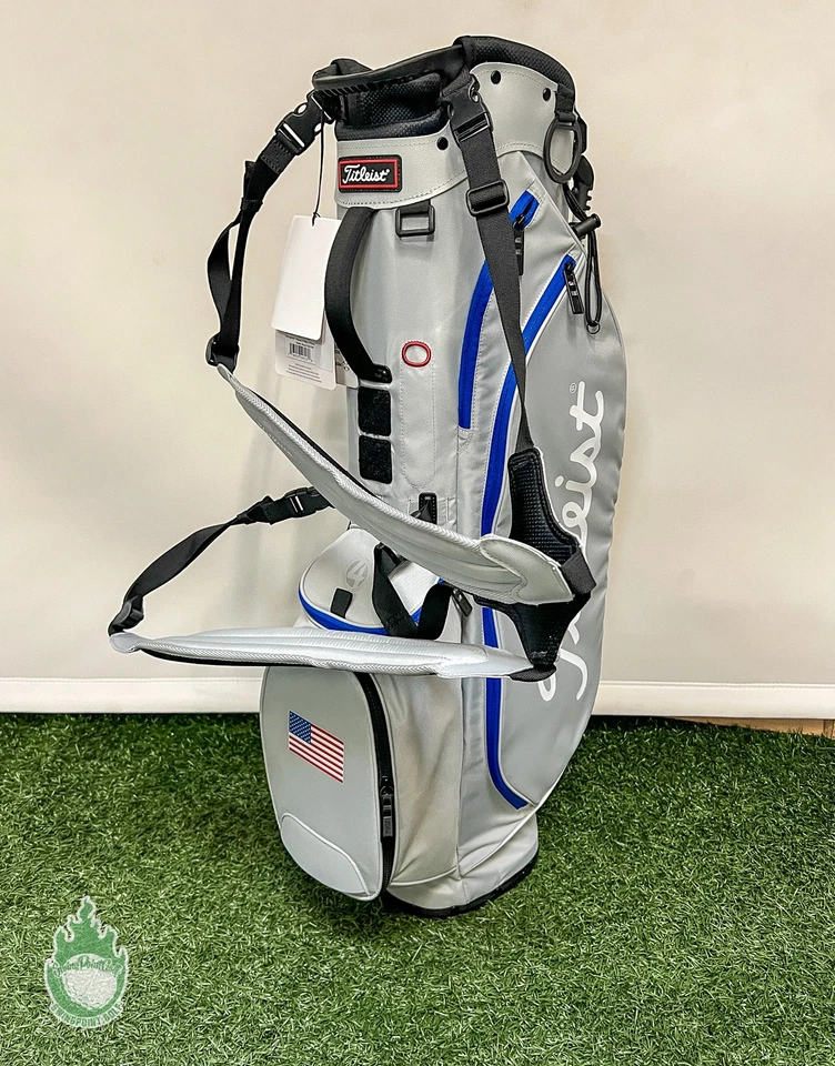全新 Titleist 玩家 4 折叠荣誉支架/携带包 4 路分 5 个口袋 — 第 1/4 张图片