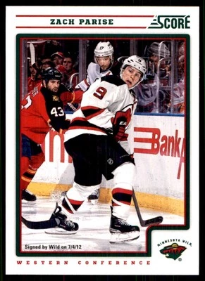 2012-13 Score Zach Parise Minnesota Wild #244 - Image 1 of 2