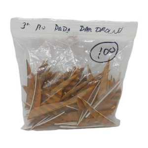 100 Pack Archery Arrow Feathers 3" Right Wing: Parabolic Barred Desert Brown - Picture 1 of 2