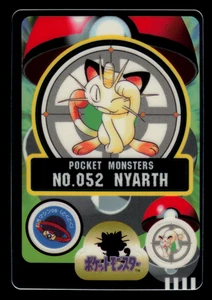 NM - Pokemon Japanese Meowth No. 052 Bandai Sealdass Sticker - Picture 1 of 2