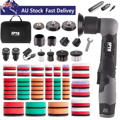 SPTA Mini Car Polisher Cordless 12V DA&RO Buffer with 1/2/3 Inch Polishing Pads - image 1 of 4