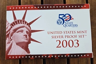 2003 United States Mint Silver Proof Set – 50 State Quarters – OGP, COA - Image 1 of 4
