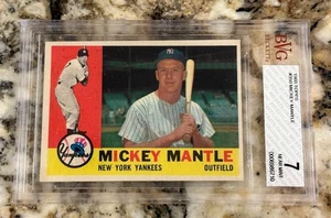 Mickey Mantle NY Yankees 1960 Topps #350 BVG 7 NM confezione affilata centrata Fresh HOF - Foto 1 di 2