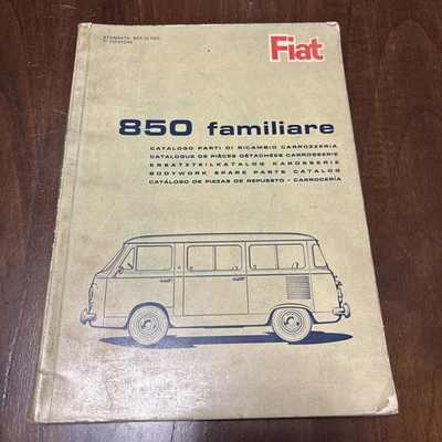 Fiat 850 Familiare Catalogo Ricambi 1966 Prima Edizione - Immagine 1 di 4