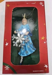 Fairy Angel With Snow Flake Fanciful Holiday Ornament Costco Crown With Box - Picture 1 of 9