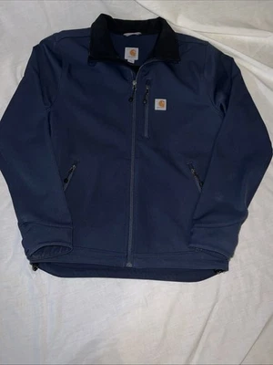 Carhartt Rain Defender Relaxed Fit Mens Medium Softshell Jacket Collar Full Zip - Image 1 of 4