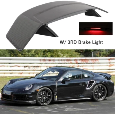 For Porsche 911 928 718 Boxster Rear Upper Trunk Spoiler Wing Lip w/Brake Light Foto 1 de 4