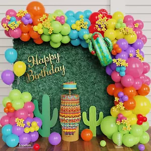 Mexican Fiesta Party Decorations 146Pcs Fiesta Pastel Balloon Arch Garland Kit C - Picture 1 of 13