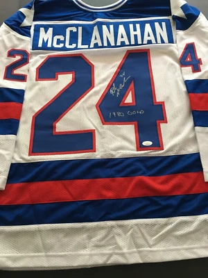 ROB MCCLANAHAN AUTOGRAPHED  1980 OLYMPIC JERSEY  J.S.A. AUTHENTICATED - Image 1 of 4