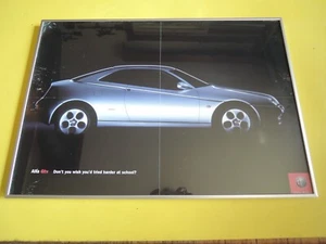 ALFA ROMEO European 916 Series GTV in Silver CUORE SPORTIVO Framed Poster - Picture 1 of 6