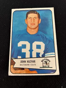 1954 BOWMAN JOHN HUZVAR BALTIMORE COLTS #2 VINTAGE VG-EX FOOTBALL CARD - Picture 1 of 2