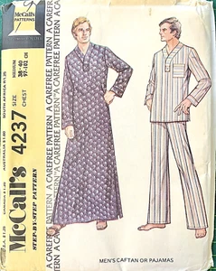 McCALL'S 4237 1960's Mens Caftan & Pyjama Sewing Pattern - Size MEDIUM. - Picture 1 of 2