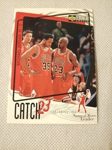 1997-98 MICHAEL JORDAN CUBIERTA SUPERIOR CAPTURA 23 CARTAS #195 CHICAGO BULLS UNC TACONES ALQUITRÁN - Imagen 1 de 2
