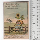 Foster Besse &Co. Sunflower Victorian Trade Card 3"x5" VTC-XE66