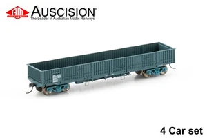 Auscision (NOW-12) BDX Open Wagon, PTC Blue - 4 Car Pack - HO Scale  - Picture 1 of 1