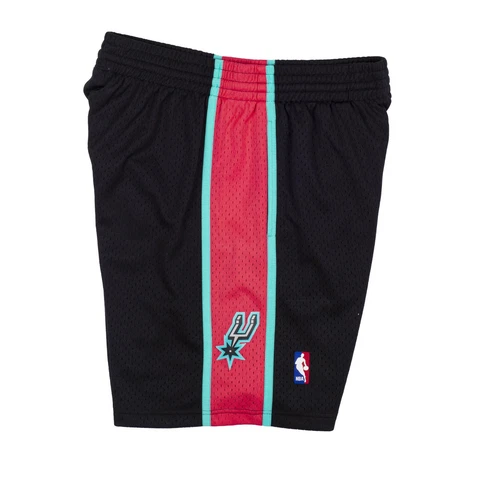 San Antonio Spurs 1998-99 Mitchell & Ness Authentic RELOAD Swingman Shorts-Black Cover