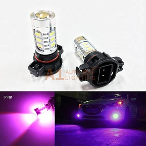 2x Pink H16 5202 9009 15w High Power Bright Car LED Bulbs 5730 15-SMD Fog light - Picture 1 of 7