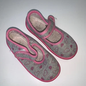 Tooti Hausschuhe Gr. 24 Herzchen Mädchen Mädchenschuhe Klettverschluss - Bild 1 von 4