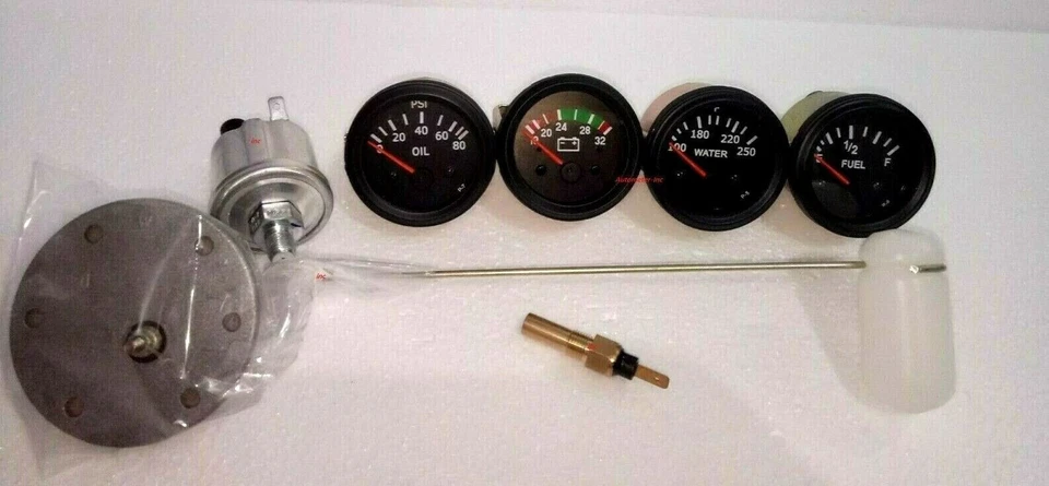Gauges Kit- 52 Electrical Temp Pressure +Oil +Fuel+ Volt + Senders, Sending unit - Image 1 of 4