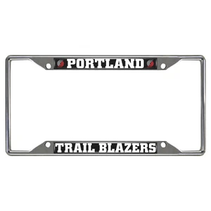 NEW NBA Portland Trail Blazers Car Truck Chrome Metal License Plate Frame - Picture 1 of 2
