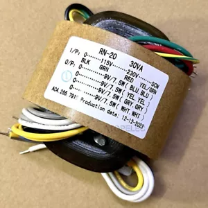 115V/230V 30W R-Core Transformer for Audio AMP Amplifier Preamps DAC 9V+9V+9V+9V - Picture 1 of 2