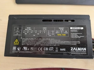 Zalman ZM750-HP 750W 80PLUS Modular PSU Heatpipe Cooling Quiet Fan Used - Bild 1 von 5