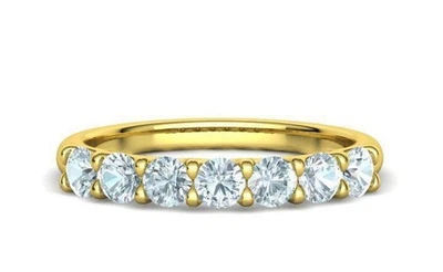 14k-10k Solid Gold DVVS1 GRA certified 3mm Moissanite Wedding Band Ring All Size - Image 1 of 4