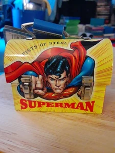 NWT! Vintage 2007 DC Comics Superman Mini Tin Domed Lunch Box! - Picture 1 of 9
