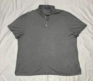 Polo Ralph Lauren Polo Shirt Mens 2XL Gray Classic Fit Pony Logo Short Sleeve - Picture 1 of 11
