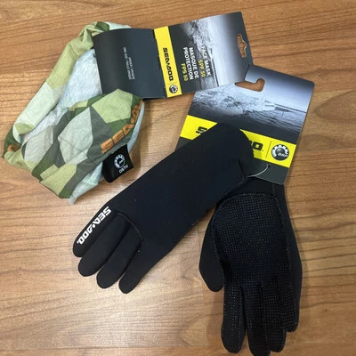 Guantes de equitación de neopreno Sea-Doo XS con agarre de palma negros con cuello SPF Gator Foto 1 de 3
